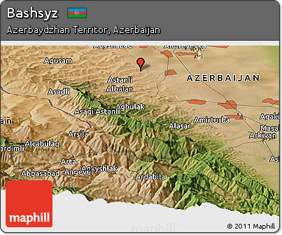 Satellite Panoramic Map of Bashsyz