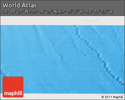 Physical 3D Map of the Area around 39° 3' 25" N, 68° 46' 30" W