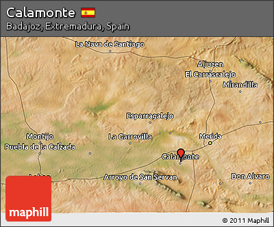 Satellite 3D Map of Calamonte