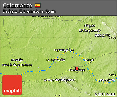 Physical Map of Calamonte