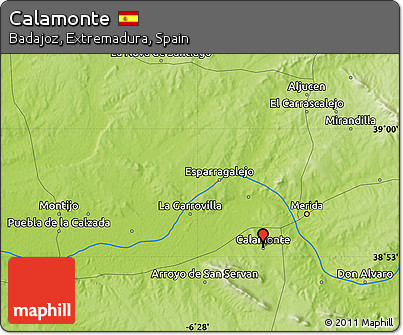 Physical Map of Calamonte
