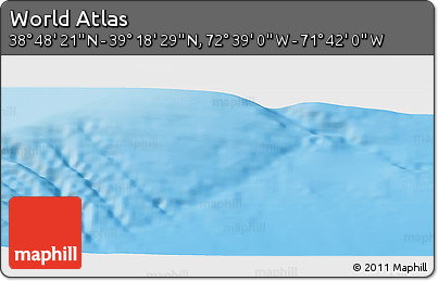 Shaded Relief Panoramic Map of the Area around 39° 3' 25" N, 72° 10' 30" W
