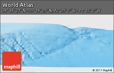Shaded Relief Panoramic Map of the Area around 39° 3' 25" N, 72° 10' 30" W