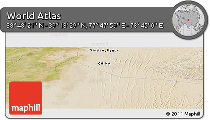 Satellite Panoramic Map of the Area around 39° 3' 25" N, 78° 16' 30" E