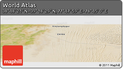 Satellite Panoramic Map of the Area around 39° 3' 25" N, 78° 16' 30" E