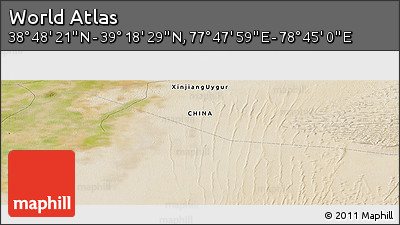 Satellite Panoramic Map of the Area around 39° 3' 25" N, 78° 16' 30" E