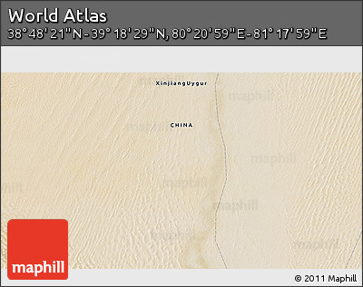 Satellite 3D Map of the Area around 39° 3' 25" N, 80° 49' 29" E