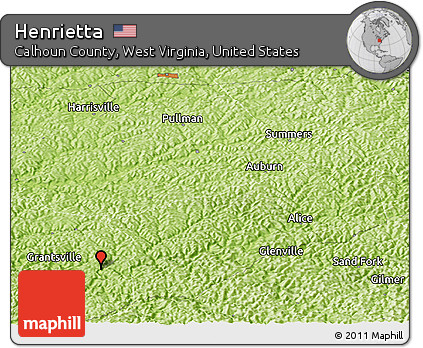 Physical Panoramic Map of Henrietta