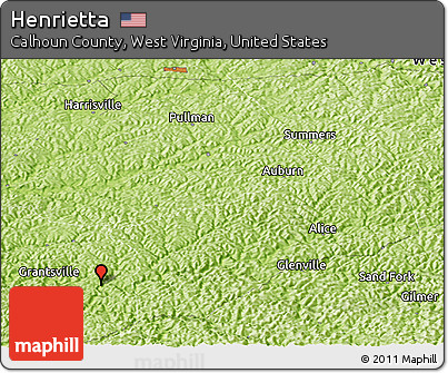 Physical Panoramic Map of Henrietta