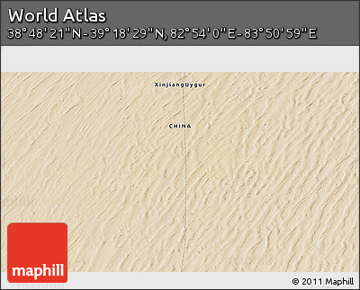 Satellite 3D Map of the Area around 39° 3' 25" N, 83° 22' 30" E