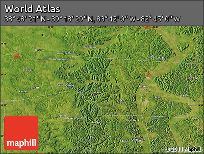 Satellite Map of the Area around 39° 3' 25" N, 83° 13' 29" W