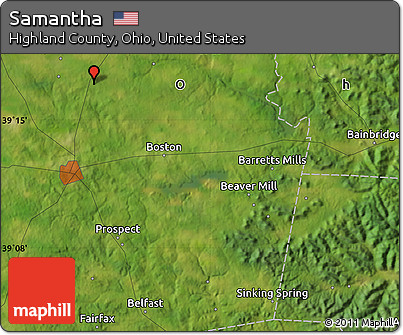Satellite Map of Samantha