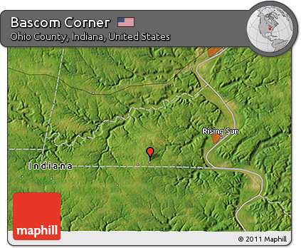 Satellite 3D Map of Bascom Corner