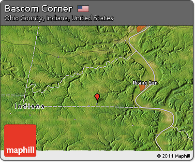 Satellite 3D Map of Bascom Corner