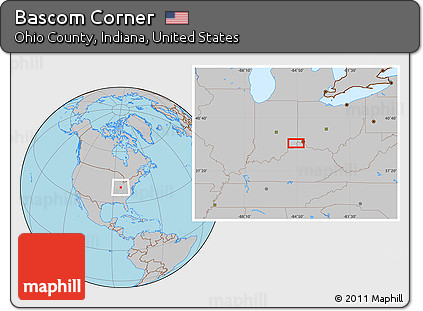 Gray Location Map of Bascom Corner