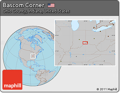 Gray Location Map of Bascom Corner