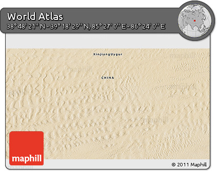 Satellite 3D Map of the Area around 39° 3' 25" N, 85° 55' 30" E