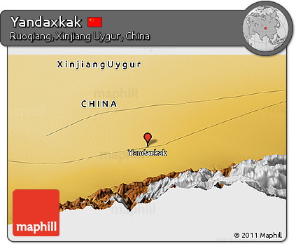 Physical Panoramic Map of Yandaxkak