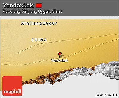 Physical Panoramic Map of Yandaxkak