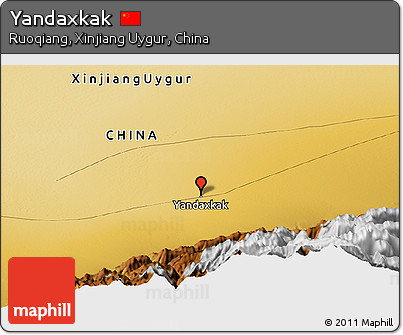 Physical Panoramic Map of Yandaxkak