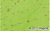 Physical Map of the area around 39° 3' 25" N, 89° 10' 30" W