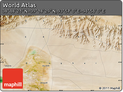 Satellite Map of the Area around 39° 3' 25" N, 94° 25' 30" E