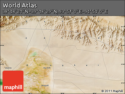 Satellite Map of the Area around 39° 3' 25" N, 94° 25' 30" E