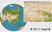 Satellite Location Map of the area around 39° 3' 25" N, 96° 7' 30" E