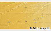 Physical 3D Map of the area around 39° 30' 19" N, 101° 4' 29" W