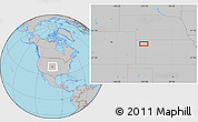 Gray Location Map of the area around 39° 30' 19" N, 101° 4' 29" W