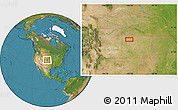 Satellite Location Map of the area around 39° 30' 19" N, 101° 4' 29" W