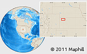 Shaded Relief Location Map of the area around 39° 30' 19" N, 101° 4' 29" W
