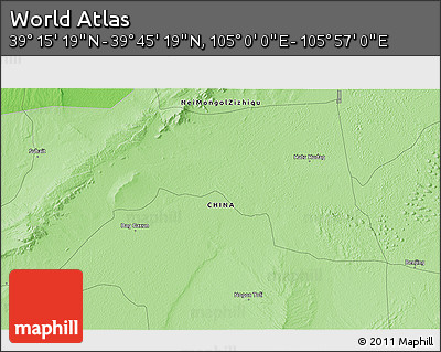 Political 3D Map of the Area around 39° 30' 19" N, 105° 28' 29" E