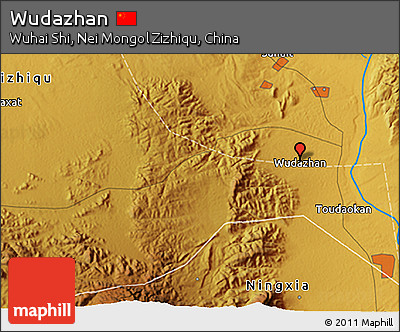 Physical 3D Map of Wudazhan