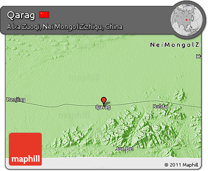 Political 3D Map of Qarag