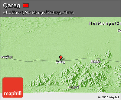 Political 3D Map of Qarag