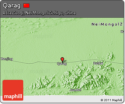 Political 3D Map of Qarag