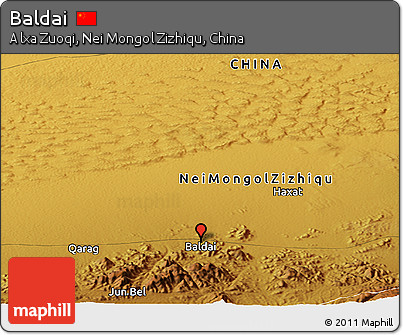 Physical Panoramic Map of Baldai
