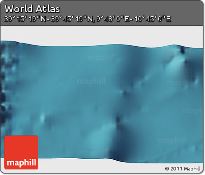 Satellite 3D Map of the Area around 39° 30' 19" N, 10° 16' 30" E