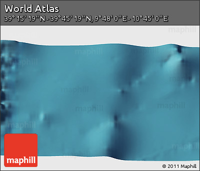 Satellite 3D Map of the Area around 39° 30' 19" N, 10° 16' 30" E
