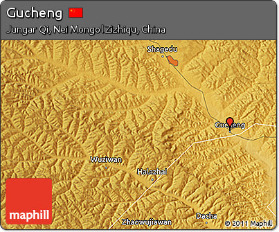 Physical 3D Map of Gucheng