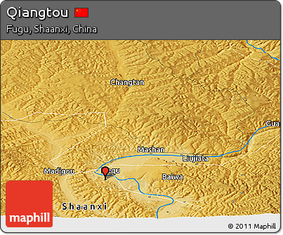 Physical Panoramic Map of Qiangtou