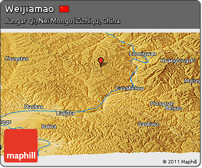 Physical Panoramic Map of Weijiamao