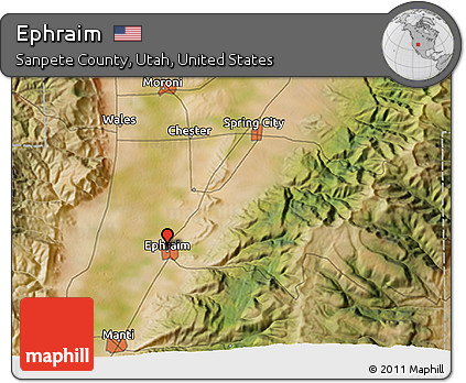 Satellite 3D Map of Ephraim