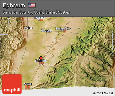 Satellite 3D Map of Ephraim