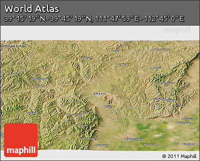 Satellite 3D Map of the Area around 39° 30' 19" N, 112° 16' 30" E