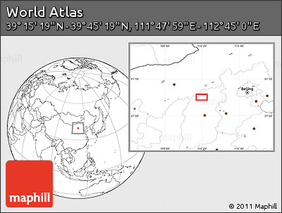 Blank Location Map of the Area around 39° 30' 19" N, 112° 16' 30" E