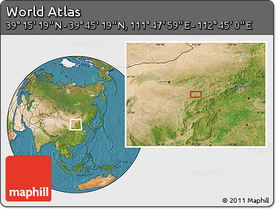 Satellite Location Map of the Area around 39° 30' 19" N, 112° 16' 30" E