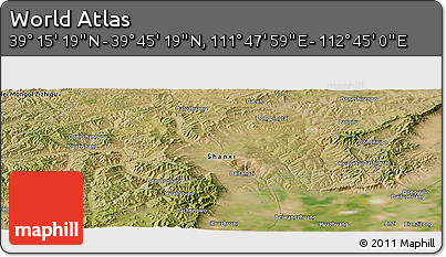Satellite Panoramic Map of the Area around 39° 30' 19" N, 112° 16' 30" E
