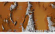 Physical 3D Map of the area around 39° 30' 19" N, 114° 40' 30" W